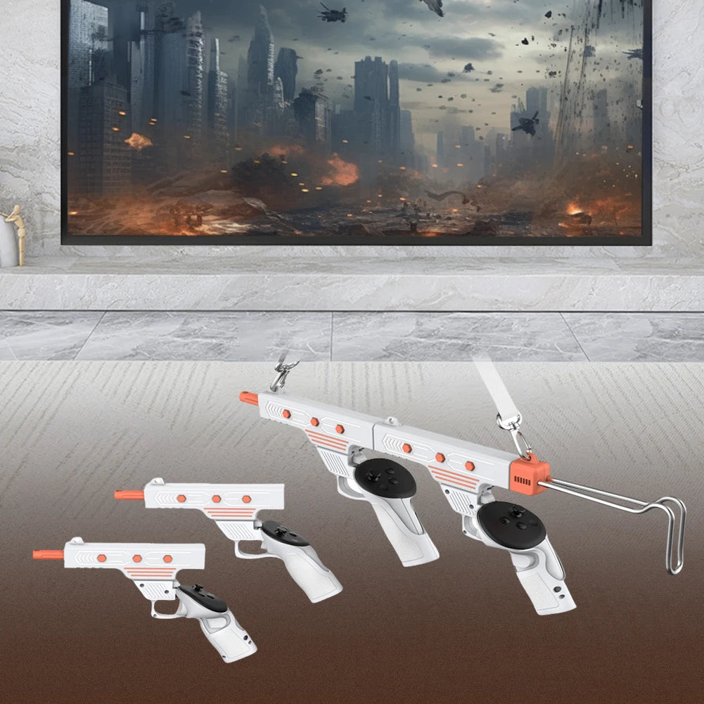 VR Gun Stock For Meta Quest 3/3S VR Shooting Game Accessories Enhanced Shooter Gaming Experience Controller Grips for Quest 3S/3