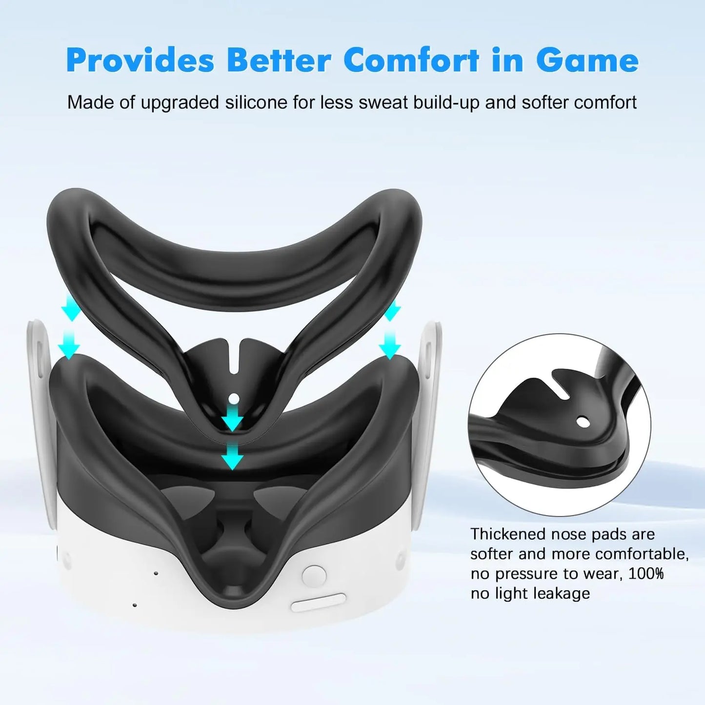 New Comfortable Pack of 9pcs Silicone Protect Cover Set VR Accessories For Meta Quest 3S Covers Kit Idea Christmas Birthday Gift