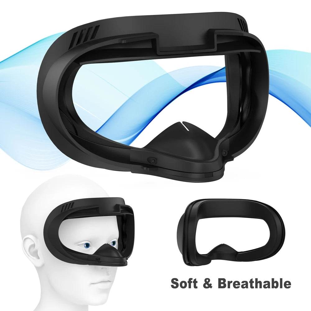 HUNDAI Facial Interface & Face Cover Pad for Oculus Quest 2/3S, Sweat-Proof PU Foam Cushion - VR Accessories for Meta Quest 2/3S
