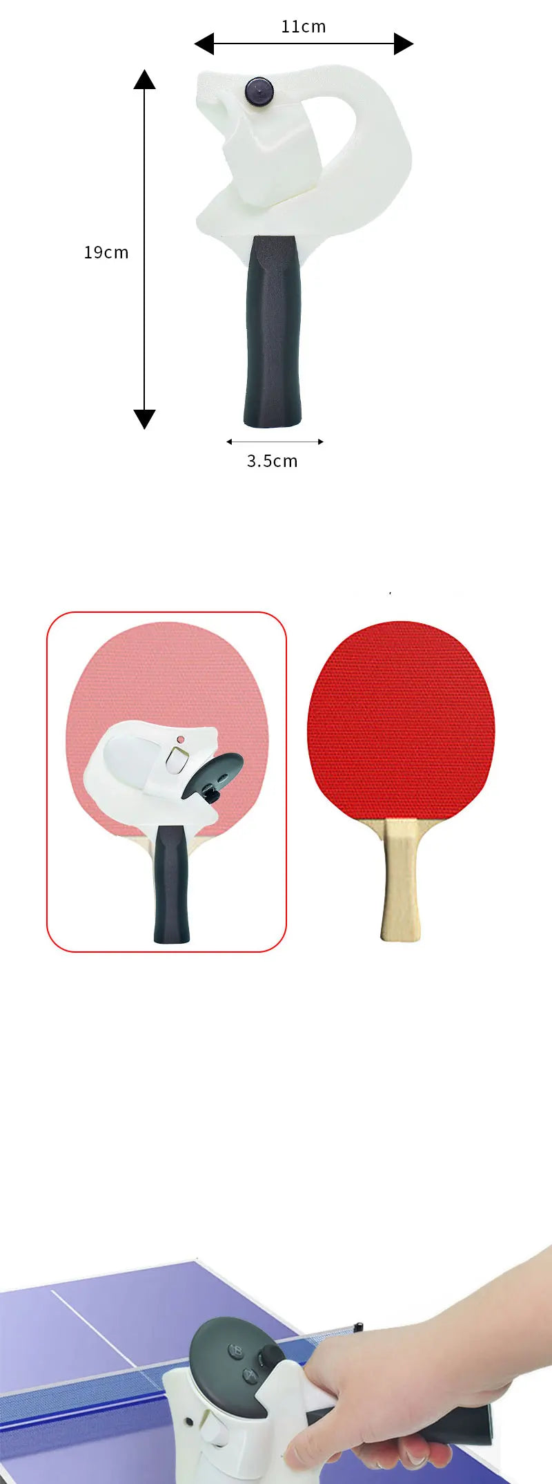 FOr Meta Quest3 /Quest3STable Tennis Racquet VR Game Controller Quest3/ 3S Virtual Reality Glasses VR Accessorie