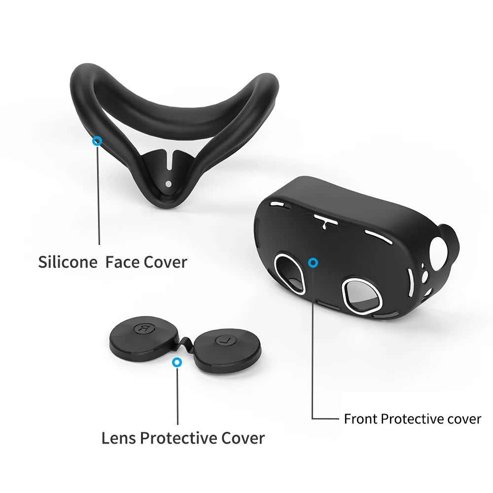 New Comfortable Pack of 9pcs Silicone Protect Cover Set VR Accessories For Meta Quest 3S Covers Kit Idea Christmas Birthday Gift