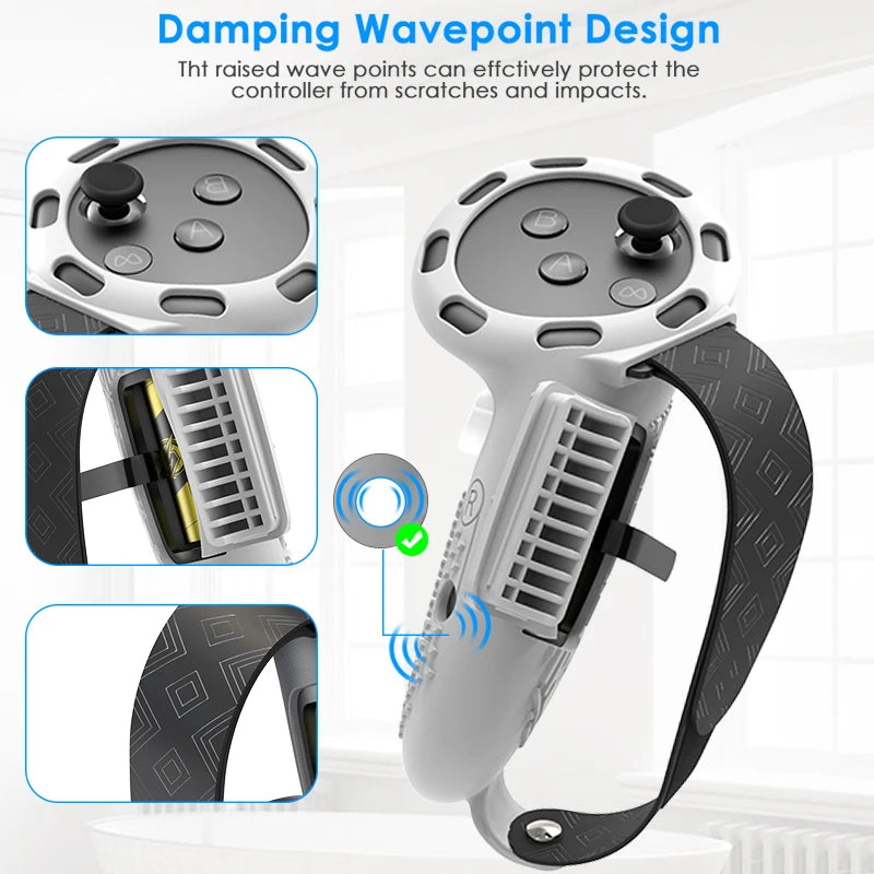 7Pcs/Set Silicone Cover for Meta Quest 3S Accessories  Includes  Cover Set Controller Grip Cover and Soft Shell Cover